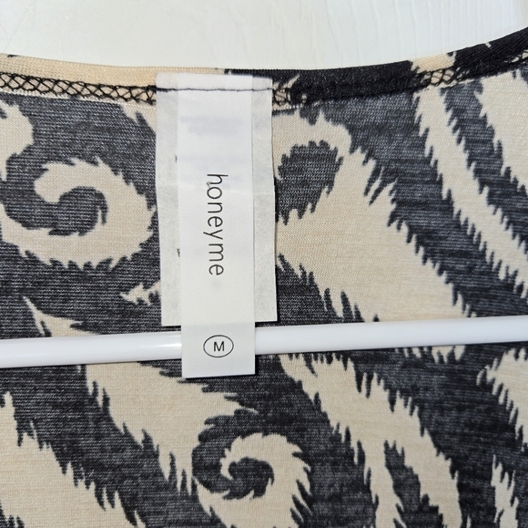 Honey Me Womens Paisley Print Open Front Lightweight Stretch Cardigan Medium - Picture 5 of 5